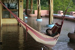 Hammock nap on patio