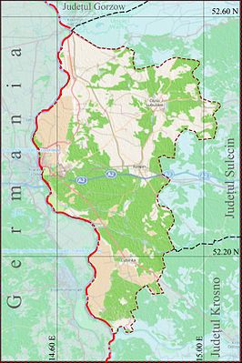 Harta de localizare Judetul Slubice local