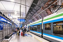 Another view of the Helsinki Airport Railway Station. Helsinki Airport station.jpg