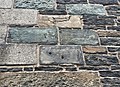 Marca de picapedrer a la paret de Henry House a Halifax, Nova Escòcia, Canadà, que va ser construïda el 1834.