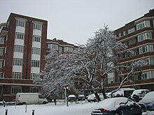 The art deco Hillfield Court. Hillfield Court in the winter.jpg