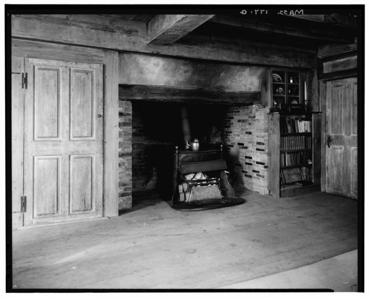 File:Historic American Buildings Survey, Arthur C. Haskell, Photographer. 1935. (g) Int- Fireplace Wall of 'Hall' Room. S. E. Room. - John Kimball House, 75 High Street, Ipswich, HABS MASS,5-IPSWI,9-7.tif