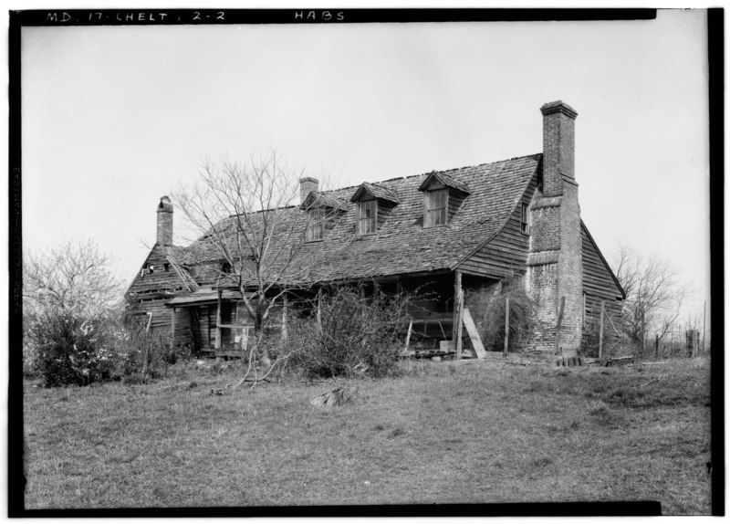 File:Historic American Buildings Survey John O. Brostrup, Photographer April 21, 1936 10-35 A.M. VIEW FROM SOUTHEAST (front) - Westwood, Westwood Drive, Cheltenham, Prince George's HABS MD,17-CHELT,2-2.tif