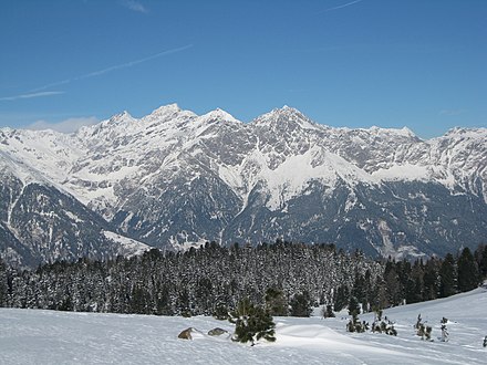 Hochwilde, Lodner, Lazinser Rötelspitze und Tschigat vom Vigiljoch aus gesehen