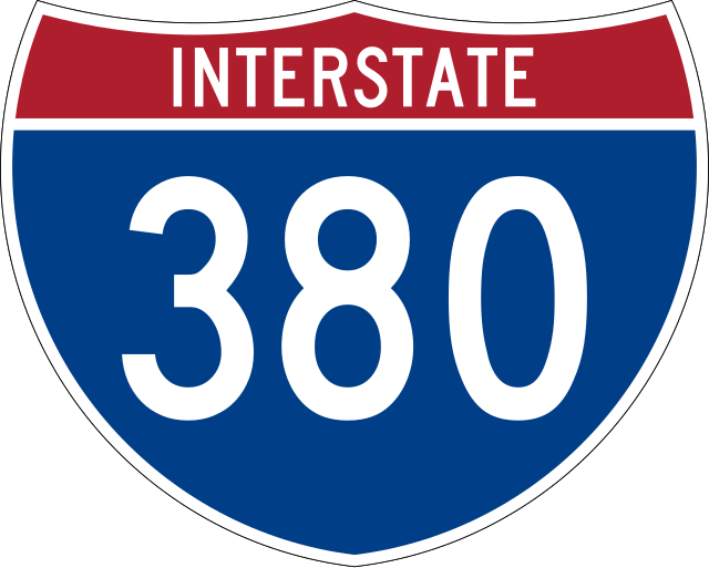 Interstate 380-Straßenschild