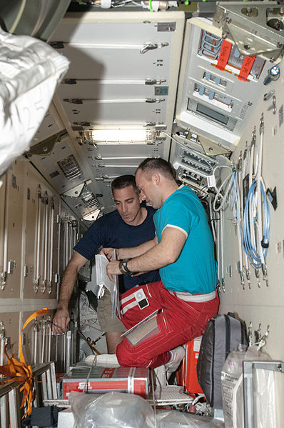 File:ISS-35 Alexander Misurkin and Chris Cassidy work in Rassvet.jpg