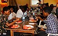 Participants having refreshments during the training