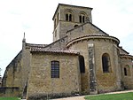 Iguerande (Saône-et-Loire), a igreja com sua cabeceira. JPG