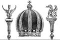 Crown of Pedro I and Imperial Sceptre, drawn by Jean-Baptiste Debret