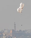 Helium balloons bearing flammable materials launched from Bureij, Gaza strip