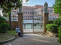 * Nomination The entrance to the "Giardini Papadopoli" gardens on the Canal Grande in Venice. --Moroder 16:00, 30 August 2018 (UTC) * Decline some perspectiv correction is to do. The person in the right disturbs --TheRunnerUp 09:46, 1 September 2018 (UTC) Done Thanks for the hint. I don't think that the tourist behind the gate disturbs --Moroder 10:05, 4 September 2018 (UTC) despite some noisy parts, the quality is okay. But there are strong CA in the trees and strange unsharp pixelated borders of the leaves (see annotations). Please fix that. --Carschten 16:43, 12 September 2018 (UTC)  Not done --Carschten 05:45, 19 September 2018 (UTC)