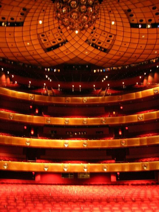 The New York State Theater auditorium as seen from the stage (now the David H. Koch Theater)