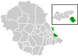 Расположение в районе Лиенц