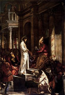 Jacopo Tintoretto - Christ before Pilate - WGA22514.jpg