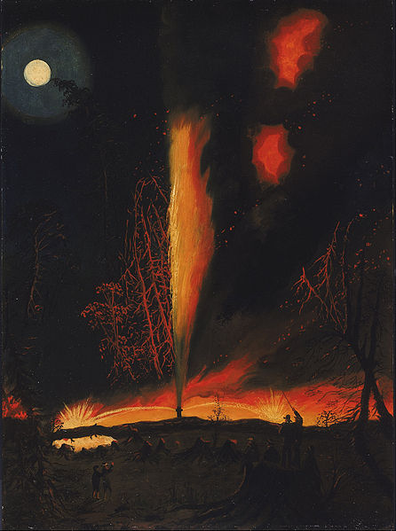 File:James Hamilton - Burning Oil Well at Night, near Rouseville, Pennsylvania - Google Art Project.jpg