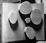 Hans Arp, 1931: 'Configuration', polychromed wood (photo of 1939, from Archive of the Art Museum in Łódź, Poland)