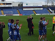 Gannon as Stockport County manager in 2012 Jim Gannon SCFC1.jpg