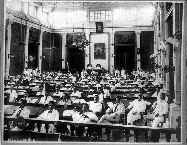 Joint session of Philippine Legislature including the newly elected Senate, November 15, 1916