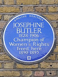 Josephine Butler plaka urdina, Londresen, 2001