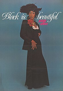 Election poster of Young Union, the youth organisation of the two conservative German political parties, CDU and CSU, whose party colour is black (1974). KAS-Black is beautiful-Bild-5479-2.jpg