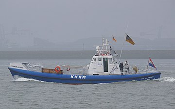 KNRM-reddingboot Koningin Juliana op de Nieuwe Waterweg in 2014