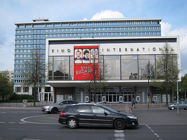 Screening advertisement at the Kino International theater in Berlin.