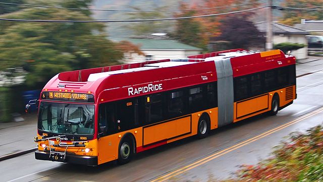 RapidRide bus running on the C Line