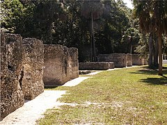 Ruines des maisons des esclaves de la plantation