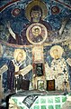 Agios Georgios außerhalb von Vathi, Apsis-Fresken (1284), Panagia "Platytera" mit Christus