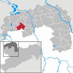 Läget för kommunen Krostitz i Landkreis Nordsachsen