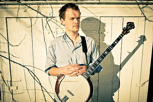 Kyle James Hauser with banjo