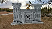 2nd Engineer Battalion Castle, Korean War Veteran Memorial, Las Cruces NM LCVetMem 2dEngCastle.jpg
