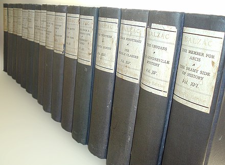 1901 edition of The Works of Honoré de Balzac, including the entire Comédie humaine