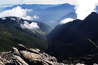 Quelle des Flusses Laonong an der Nordostseite des Yushan