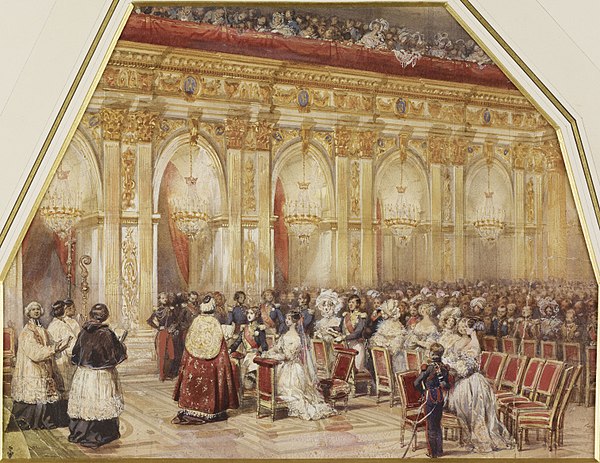 Marriage of Ferdinand Philippe and Helene of Mecklenburg-Schwerin by Eugène Lami, 1837