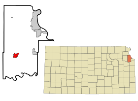 Leavenworth County Kansas Incorporated and Unincorporated areas Tonganoxie Highlighted.svg
