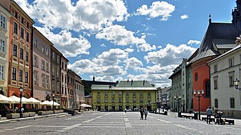 Little Market square, view to S, Old Town, Kraków, Poland.jpg