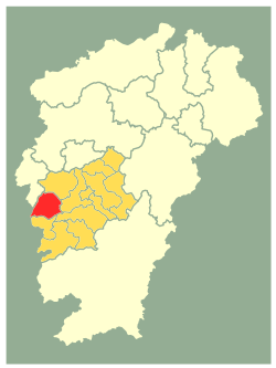 永新县在江西省及吉安市的位置