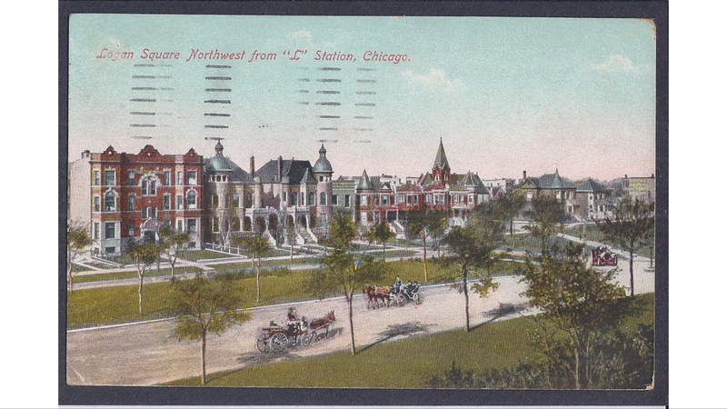 File:Logan Square, Chicago circa 1909 (front).png