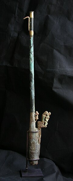 Ceremonial spear thrower, Peru, 1–300 A.D., Lombards Museum