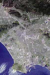 Vue satellite de la ville.