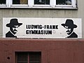 Ludwig-Frank-Gymnasium Mannheim Logo-Gemälde.JPG