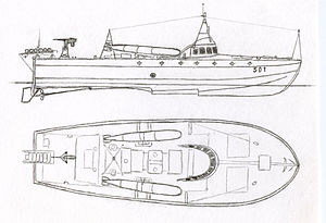 Torpilleur MAS 501, schéma.