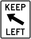 Keep left sign