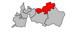 Kanton na mapě arrondissementu Sarreguemines