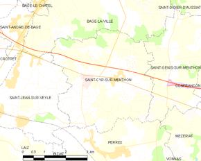 Poziția localității Saint-Cyr-sur-Menthon