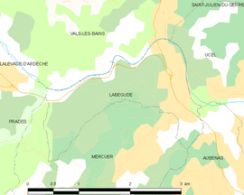 Mapa obce Labégude