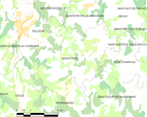 Poziția localității Saint-Frion