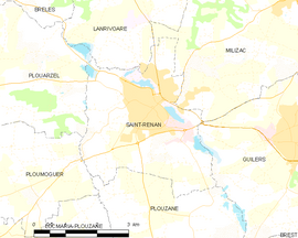 Mapa obce Saint-Renan