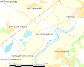 Poziția localității Salles-sur-Garonne